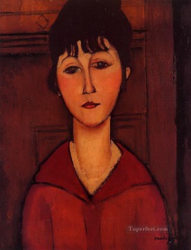  1916 Lienzo - Cabeza de una joven 1916 Amedeo Modigliani